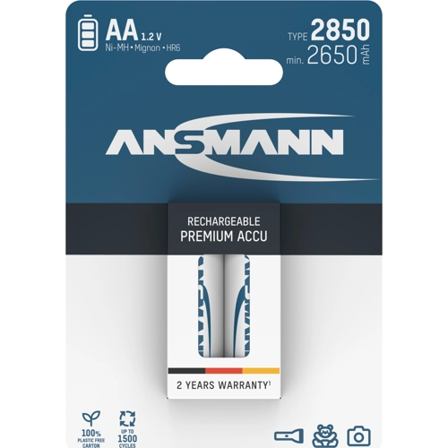 B000X24DXK Ansmann Round Cell Batteries, 9V Block Batteries Image 2