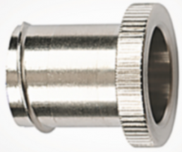 End closure, 12 mm, brass, nickel-plated, IP65, metal, (L) 16.3 mm