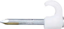 Nail clamp, polypropylene/steel, white, (L) 30 mm