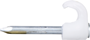 Nail clamp, polypropylene/steel, white, (L) 25 mm