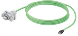 System cable, RJ45 plug, straight to RJ45 plug, straight, Cat 5, SF/UTP, 10 m, green