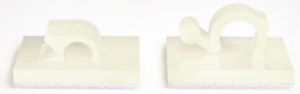 Mounting base, max. bundle Ø 13 mm, polyamide, white, self-adhesive, (L x W x H) 25 x 25 x 16.5 mm