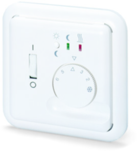 Room temperature controller, 230 VAC, 5 to 30 °C, white, 517814452100