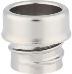 Straight hose fitting, 45 mm, brass, nickel-plated, metal
