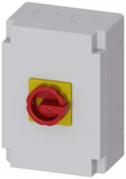 Emergency stop load-break switch, Rotary actuator, 6 pole, 63 A, 690 V, (W x H x D) 212 x 302 x 181 mm, front mounting, 3LD2566-3VB53