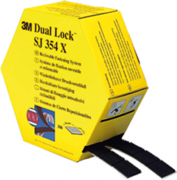 Pressure closure pads, 25 mm, polyolefine, black, 25 mm, SJ 354 X