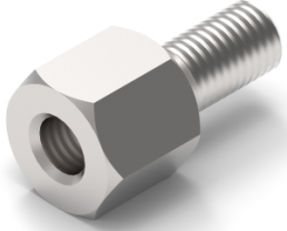 Hexagon spacer bolt, External/Internal Thread, M2.5/M2.5, 15 mm, steel