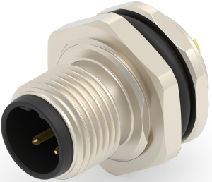 Circular connector, 3 pole, solder cup, screw locking, straight, T4130412031-000