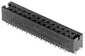Socket header, 24 pole, pitch 2.54 mm, straight, black, 1-1355347-2