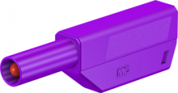 4 mm plug, solder connection, 0.75-2.5 mm², CAT III, purple, 22.2657-26