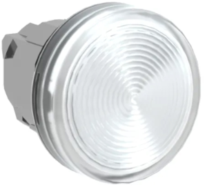 Signal light, illuminable, waistband round, front ring silver, mounting Ø 22 mm, ZB4BV07