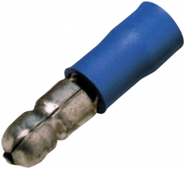 Round plug, Ø 5 mm, L 21.2 mm, insulated, straight, blue, 1.5-2.5 mm², AWG 16-14, 1492050000