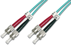 FO patch cable, ST to ST, 7 m, OM3, multimode 50/125 µm