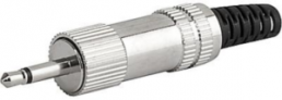 2.5 mm jack plug, 2 pole (mono), solder connection, metal, 4831.1200