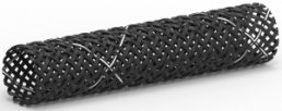 Plastic braided sleeve, range 32-70 mm, white, -50 to 150 °C