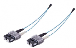 FO duplex patch cable, SC to SC, 200 m, OM3, multimode 50/125 µm