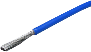 FEP-Stranded wire, high flexible, 0.75 mm², AWG 20, blue, outer Ø 1.8 mm