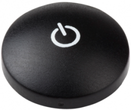 Cap, round, Ø 14.3 mm, (H) 4 mm, black, for short-stroke pushbutton Multimec 5G, 1ZCS0912306