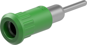 4 mm socket, round plug connection, mounting Ø 8.2 mm, green, 64.3011-25