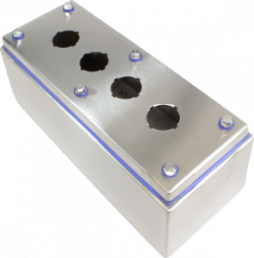 Stainless steel push button enclosure, (L x W x H) 126.492 x 115.06 x 303.27 mm, metal, IP69/IP69K, HYPB4VSS