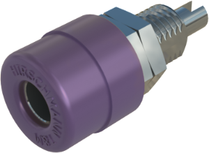4 mm socket, screw connection, mounting Ø 8 mm, CAT O, purple, BIL 20 VI