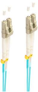FO duplex patch cable, LC to LC, 3 m, OM3, multimode 50/125 µm