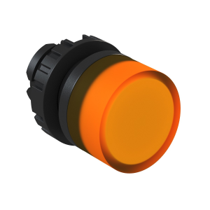 Pilot light, orange, front ring black, mounting Ø 22 mm, 12882480