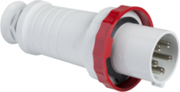 CEE plug, 5 pole, 125 A/380-415 V, red, 6 h, IP67, 81395