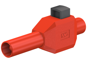4 mm plug, Clamp connection, 2.5 mm², CAT II, red, 22.3007-22