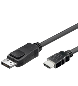 DisplayPort 1.2 to HDMI converter, male/male, black, 1 m