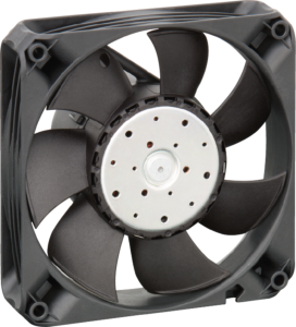 AC axial fan, 265 V, 119 x 119 x 25 mm, 205 m³/h, 53 dB, ball bearing, ebm-papst, AC4400FNN