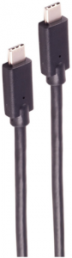 USB 3.2 connecting cable, USB plug type C to USB plug type C, 0.25 m, black