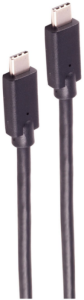 USB 3.2 connecting cable, USB plug type C to USB plug type C, 1.5 m, black