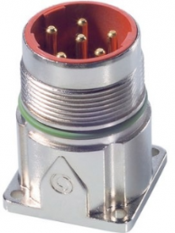 Surface-mounting plug, 6 pole, crimp connection, straight, 76003000