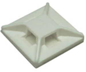 Mounting base, nylon, white, self-adhesive, (L x W x H) 12.7 x 12.7 x 4 mm