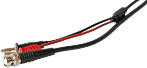 Coaxial cable, BNC plug (straight) to 2 x 4 mm plug, straight, 1.5 m, BU-5020-B-59-0