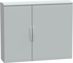 Control cabinet, (H x W x D) 1000 x 1250 x 320 mm, IP44, polyester, light gray, NSYPLAT10123G