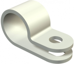 Mounting clamp, max. bundle Ø 12.5 mm, polyamide, light gray, (W) 10 mm