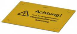 Warning sign, symbol: lightning, (L x W) 74 x 74 mm, polyethylene, 1004500