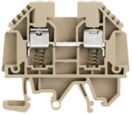 Through terminal block, screw connection, 0.5-4.0 mm², 2 pole, 32 A, 6 kV, dark beige, 9537450000
