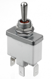 Toggle switch, metal, 1 pole, latching, On-On, 15 A/28 VDC, silver-plated, 3536-021N000
