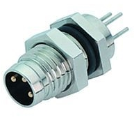 Panel plug, M8, 8 pole, THT, screw locking, straight, 09 3487 81 08