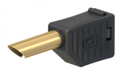 4 mm plug, solder connection, black, 22.2642-21