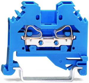 2-wire feed-through terminal, spring-clamp connection, 0.08-4.0 mm², 1 pole, 32 A, 8 kV, blue, 281-104
