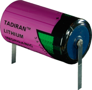 Lithium-Battery, 3.6 V, LR14, C, round cell, soldering lug
