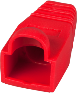 Bend protection grommet, cable Ø 6.6 mm, with detent lever protection, plastic, red