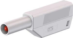 4 mm plug, solder connection, 0.75-2.5 mm², CAT II, white, 22.2654-29