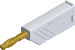 4 mm plug, screw connection, 0.5-1.5 mm², CAT O, white, LAS N WS AU WS
