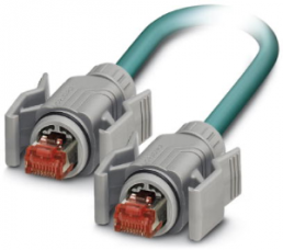 Network cable, RJ45 plug, straight to RJ45 plug, straight, Cat 5, SF/UTP, PUR, 1 m, blue