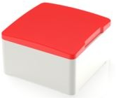 Plunger, square, (L x W x H) 11.65 x 14.5 x 14.5 mm, red, for short-stroke pushbutton, 5.05.512.006/2300